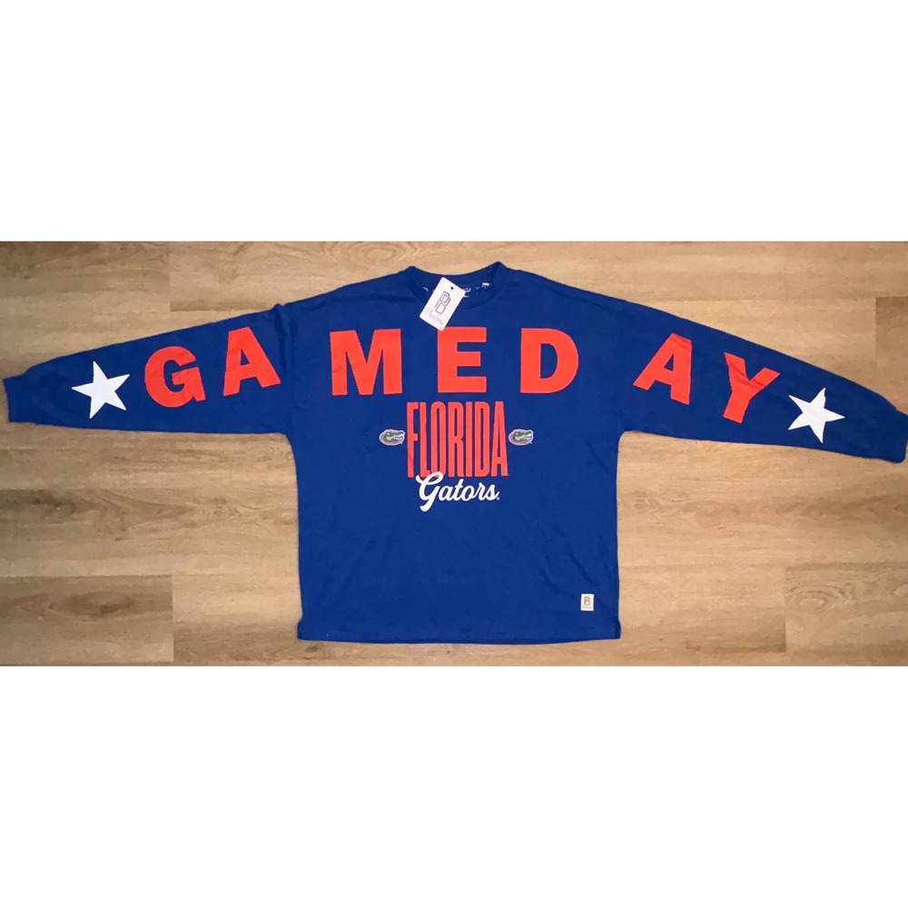NWT Unisex Florida Gators Pressbox Gameday LS Tee -OS(XL equivalent)-Blue